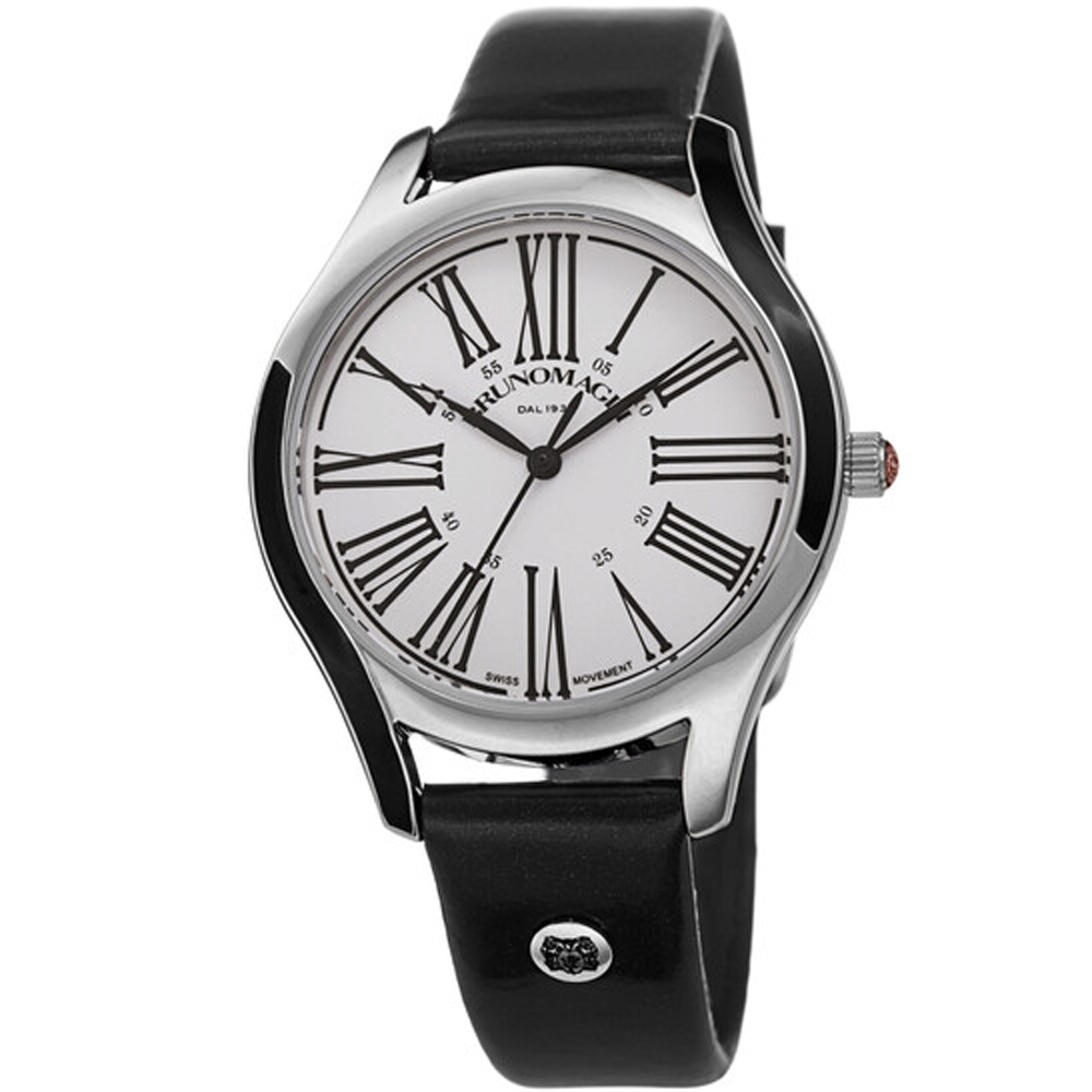 Bruno Magli Alessia 1381 Quartz White Dial Ladies Watch 36mm Black Band 29.191381.SA